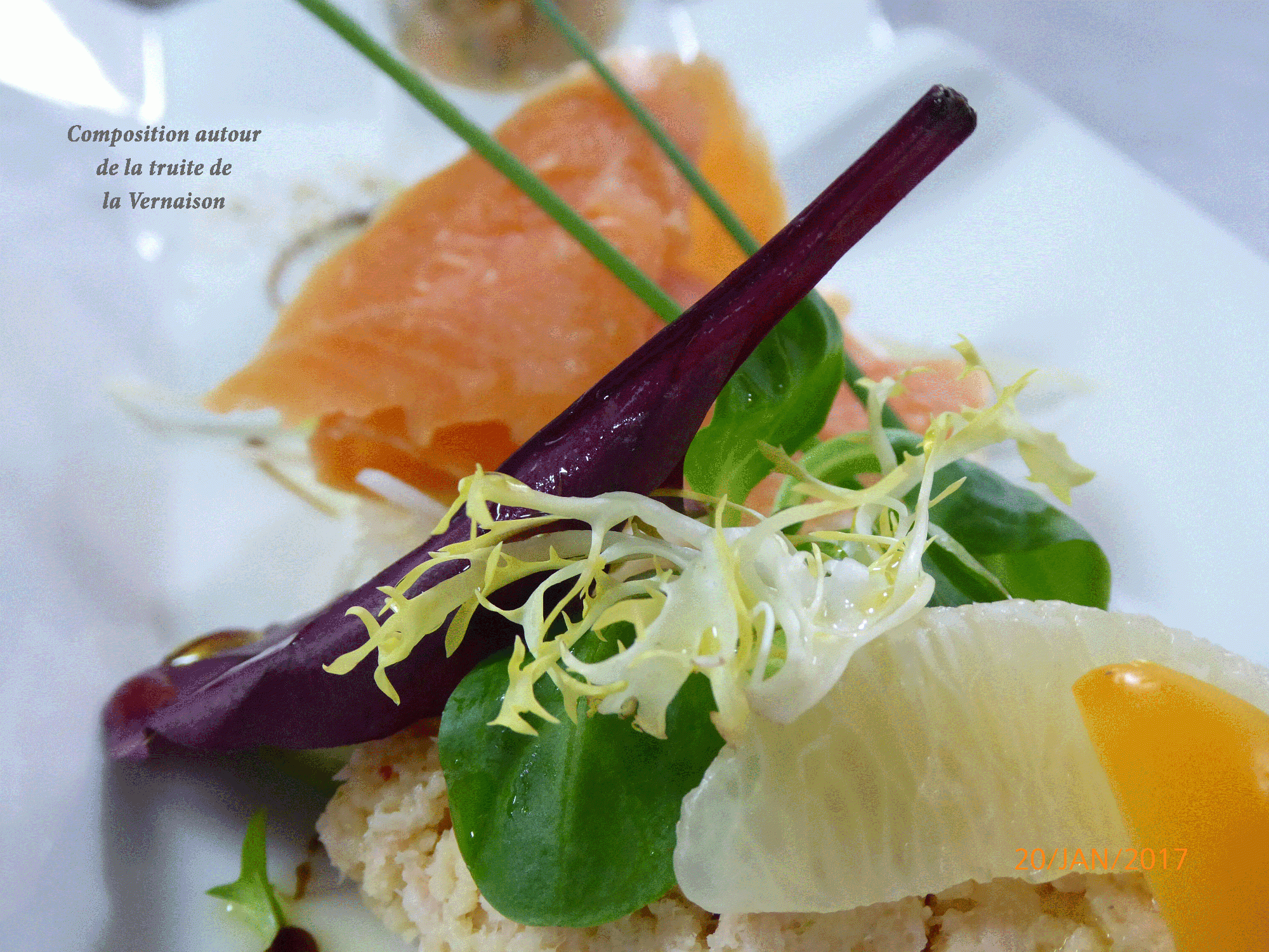 Plat autour de la truite de la Vernaison