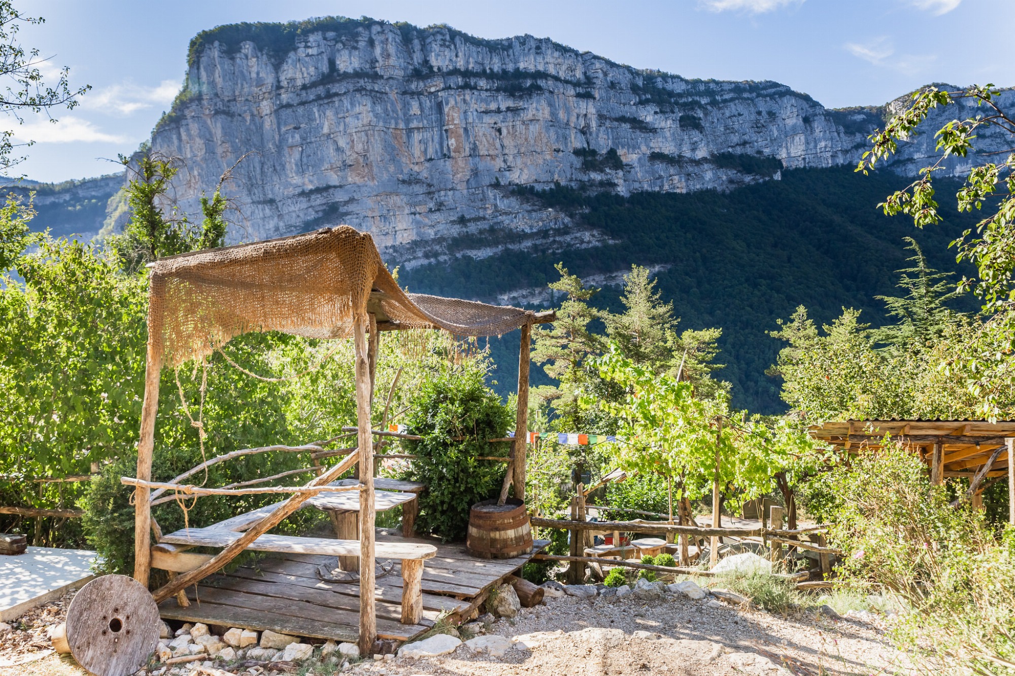 Cabane Café, Deck face au Vercors