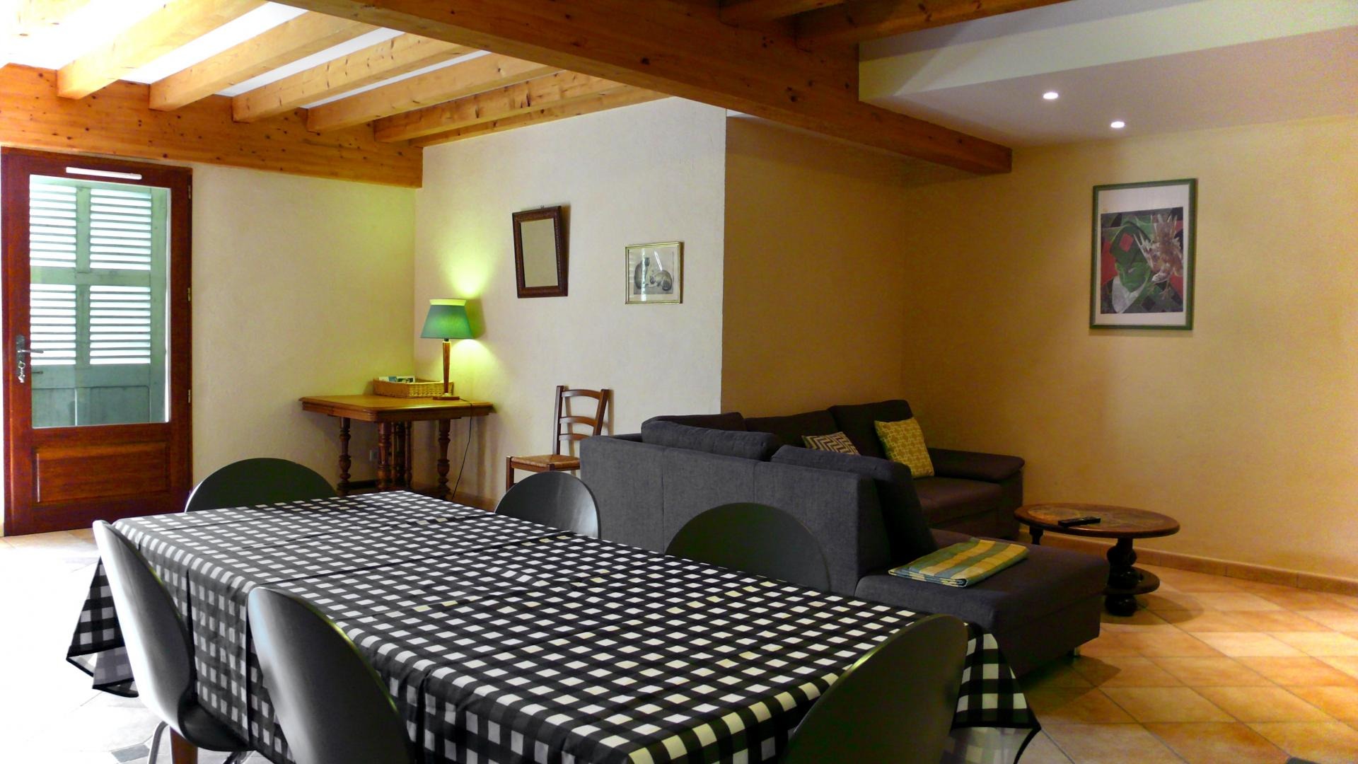 Gite le Paradis*** Pont en Royans Vercors - Gite 319102 - Vert - Cuisine Salon - 45M2