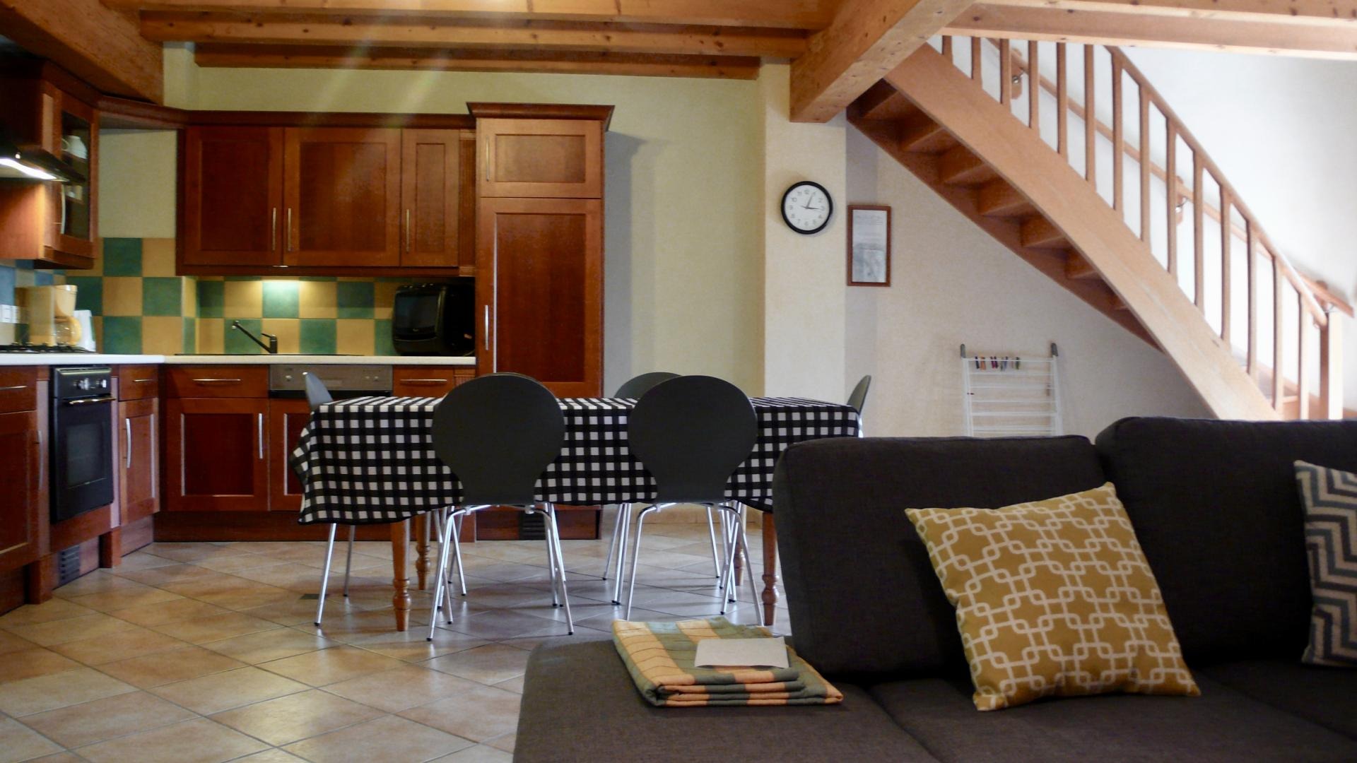 Gite le Paradis*** Pont en Royans Vercors - Gite 319102 - Vert - Cuisine Salon - 45M2