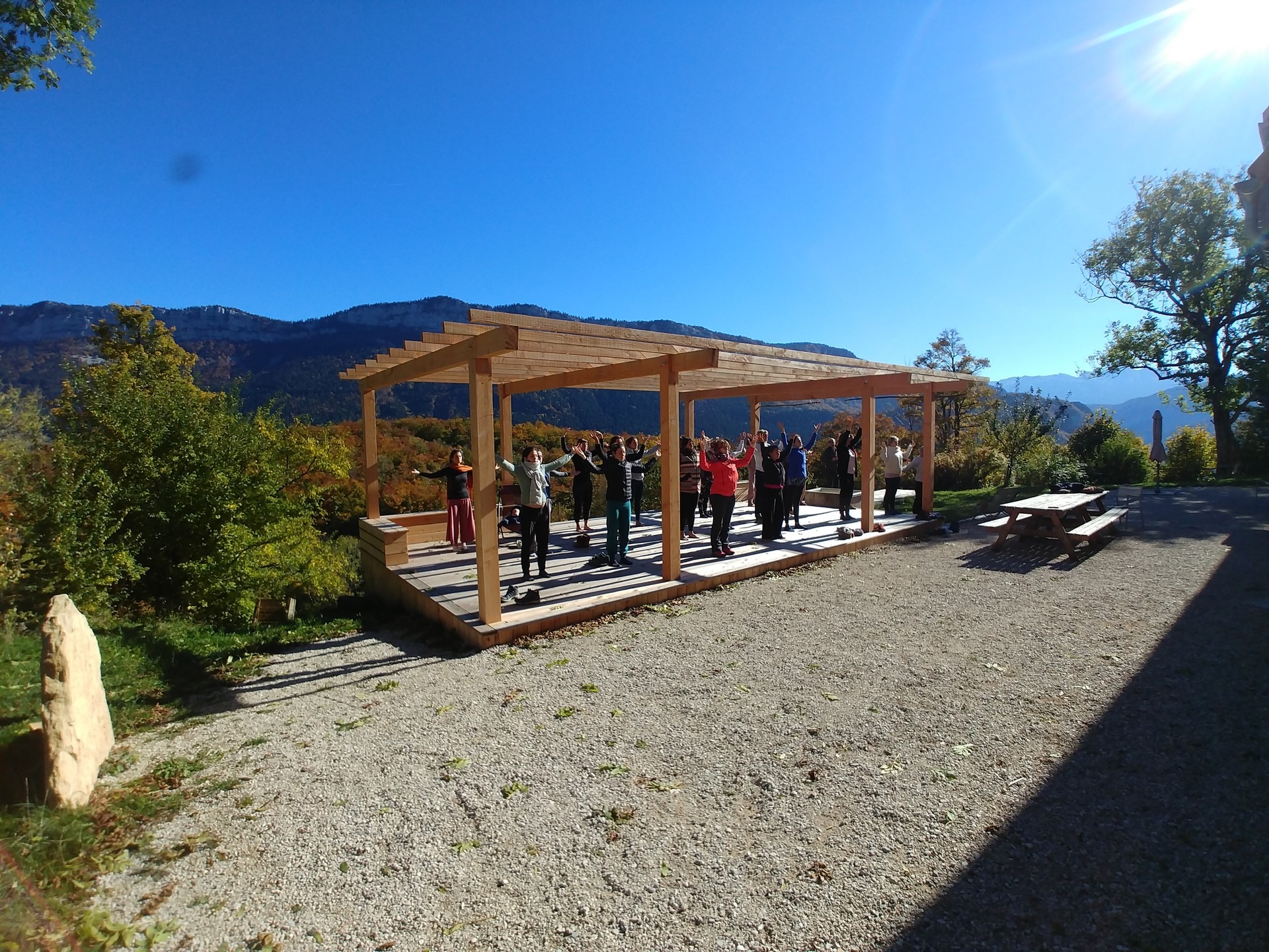 Terrasse extérieure Yoga