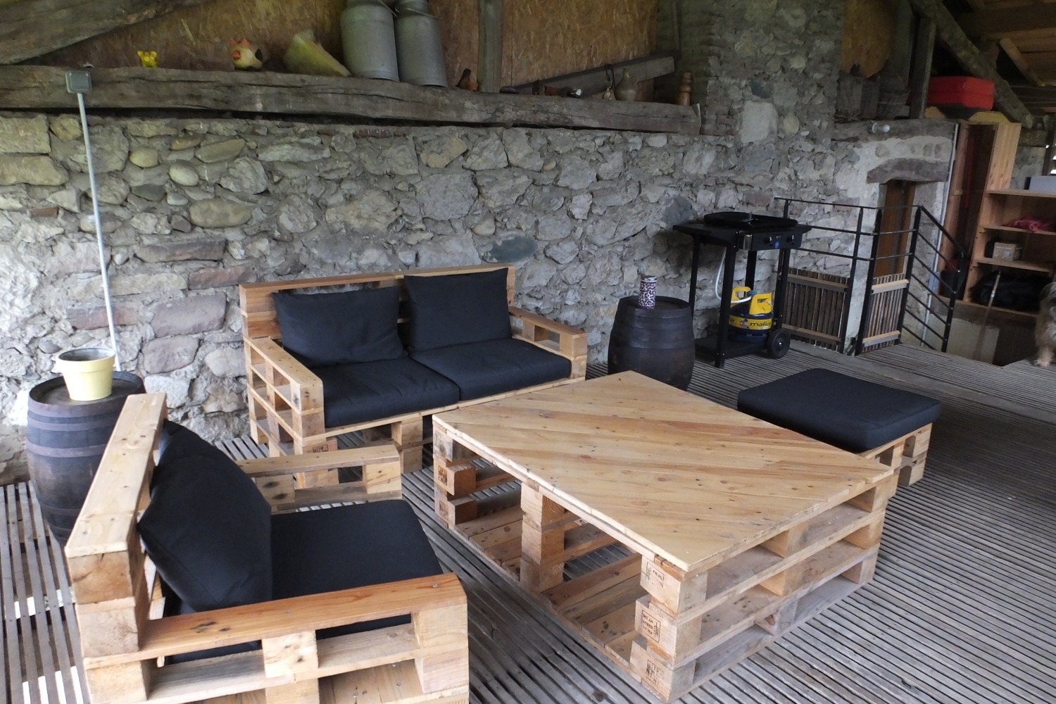 Terrasse et son salon
