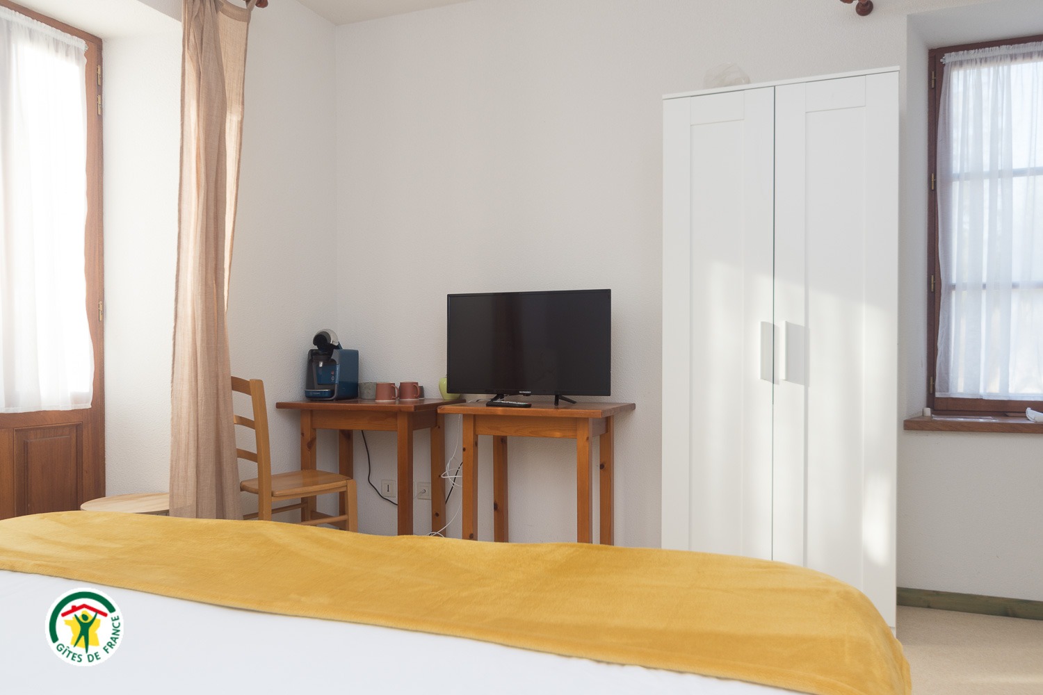 Chambre Magnolia au RDC accessible PMR