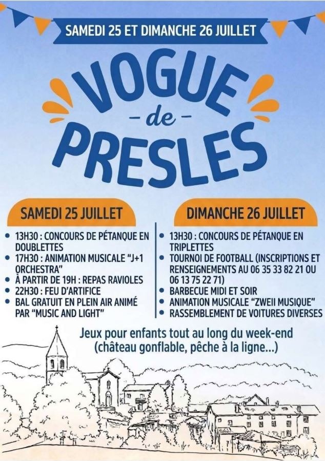 Affiche vogue de Presles 2026