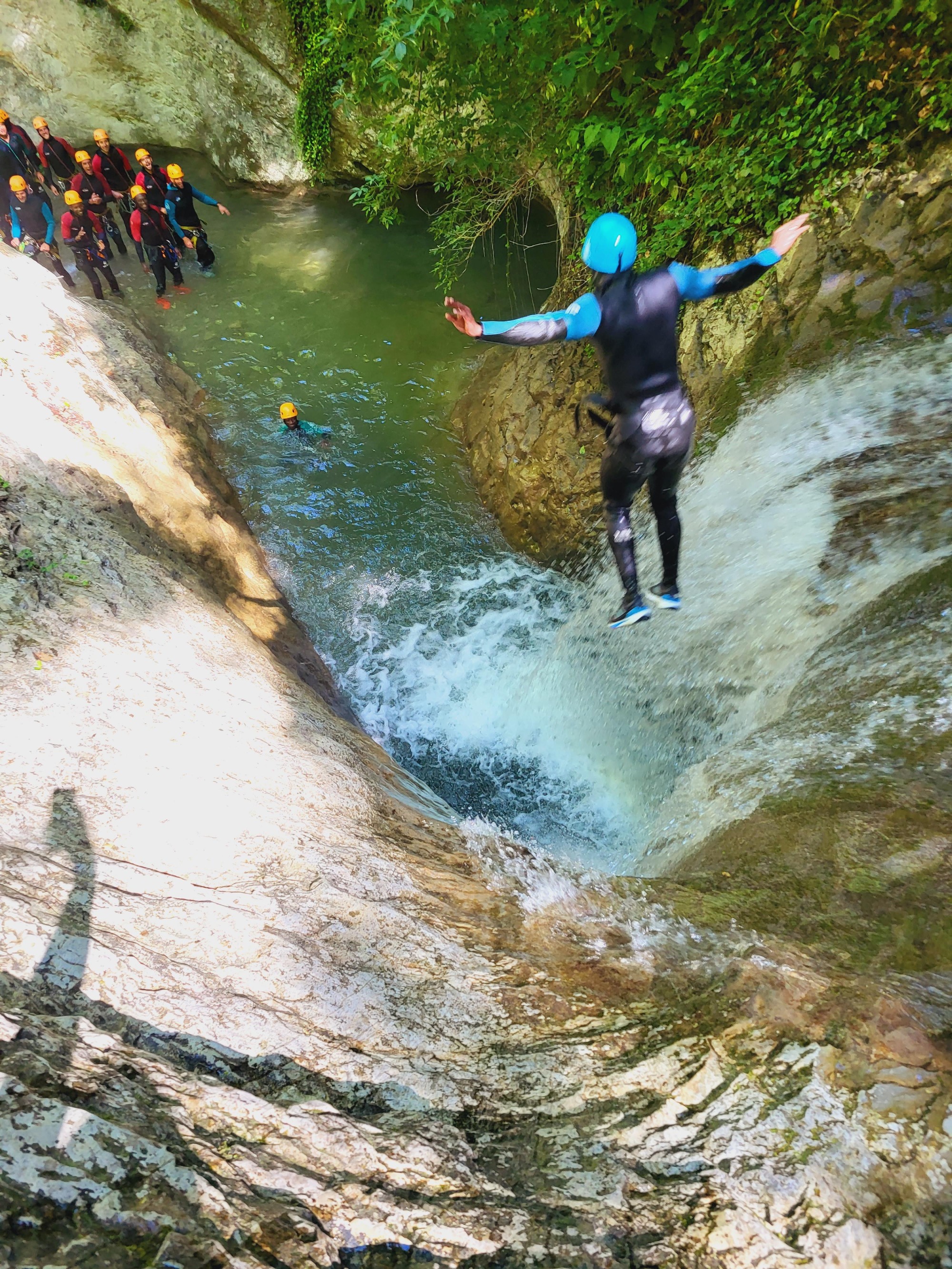le 1 er saut de la partie basse du canyon des ecouges