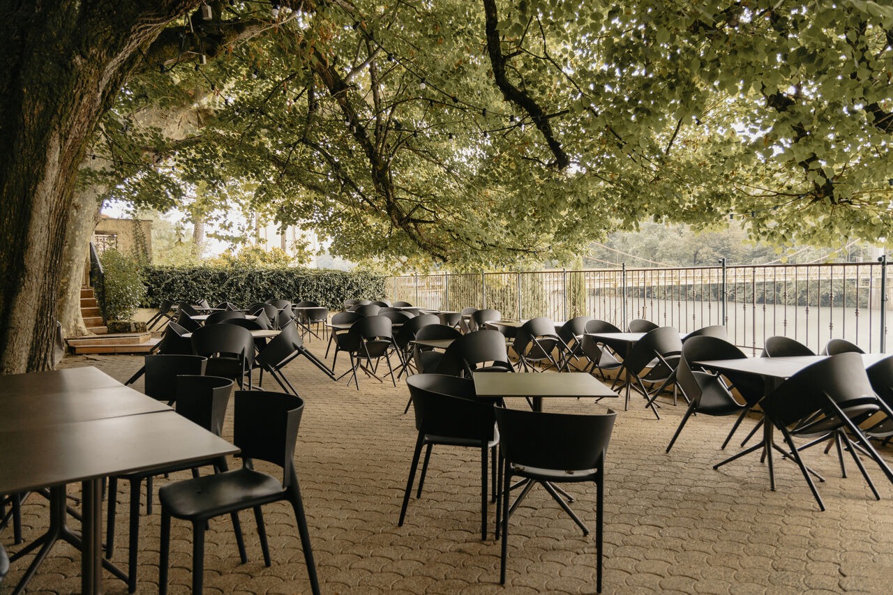 Notre terrasse avec vue sur l'Isère