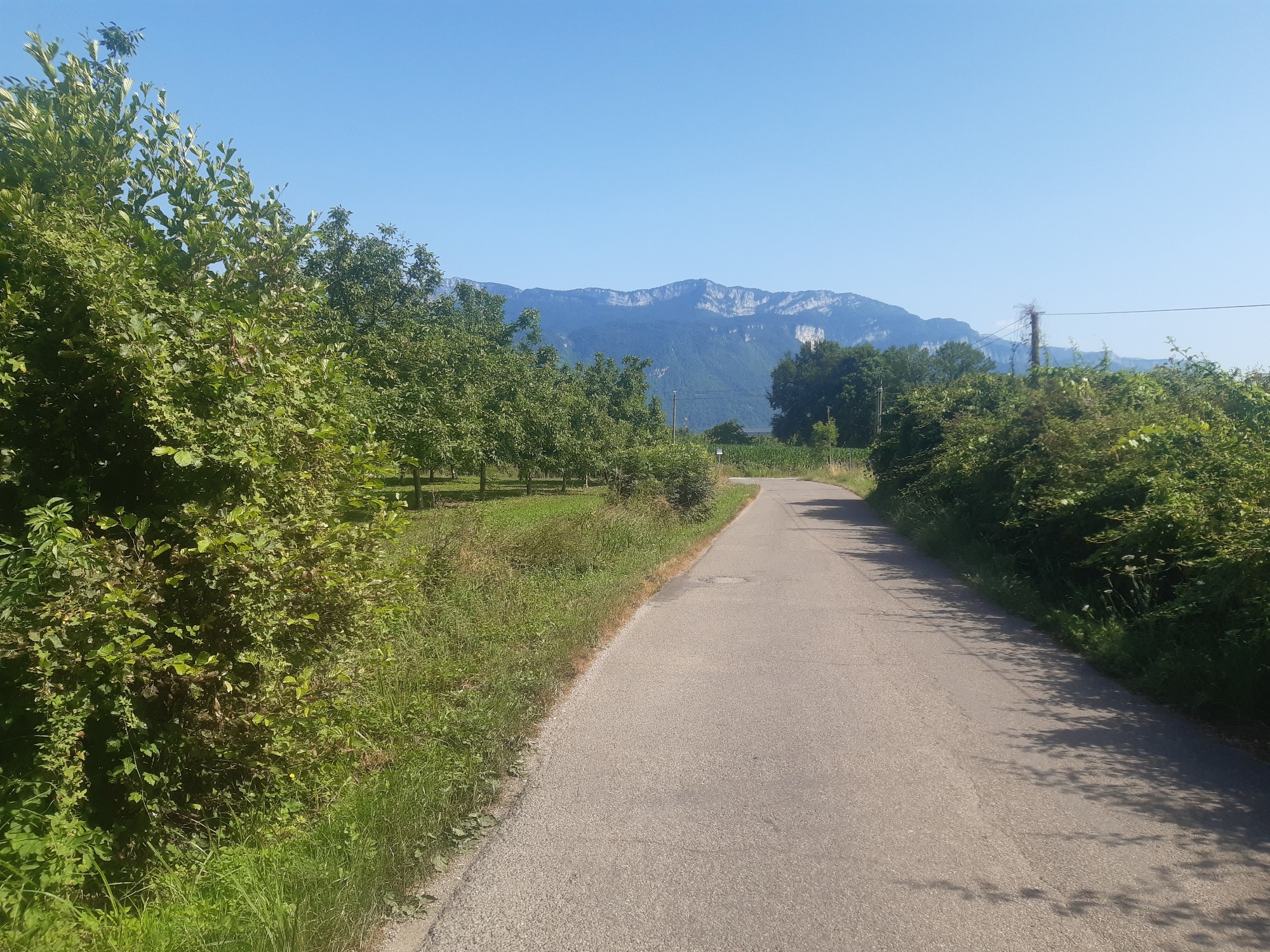 entre champs, noyeraies et montagne