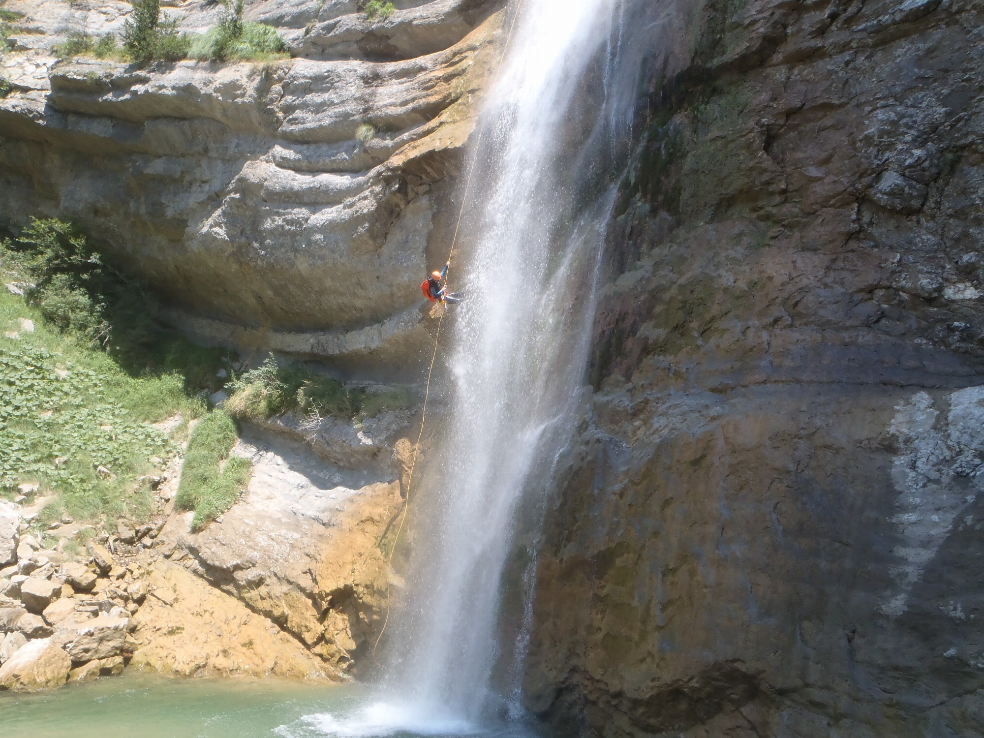 Rappel de la cascade des ecouges