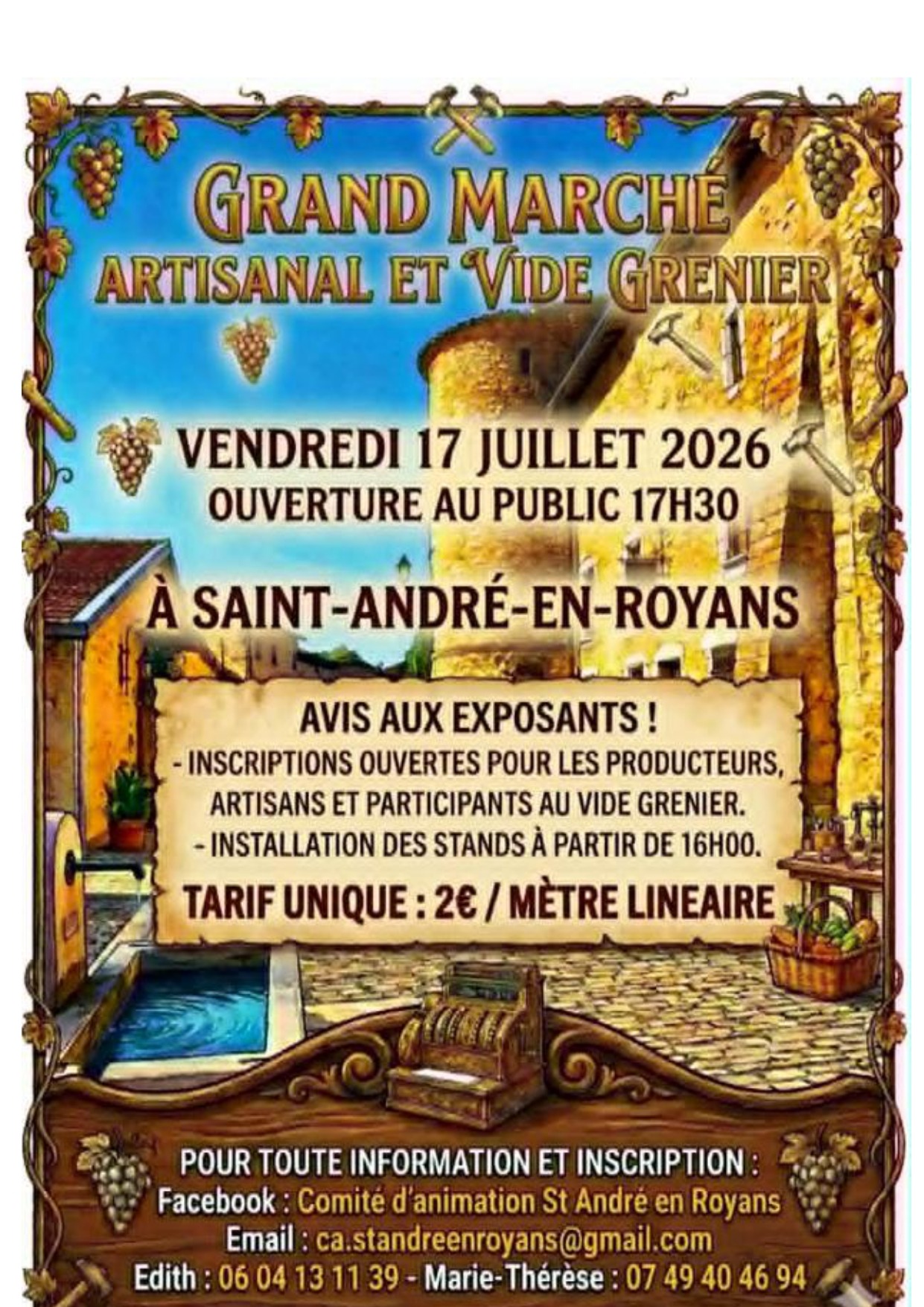 Grand marché Artisanal et Vide Grenier_Saint-André-en-Royans