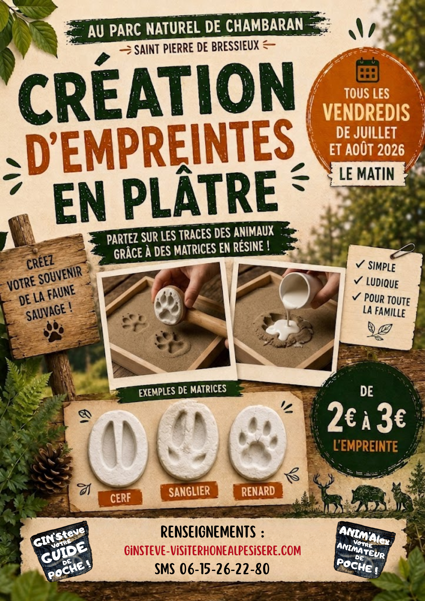 Chasse aux empreintes au Parc de Chambaran_Saint-Pierre-de-Bressieux