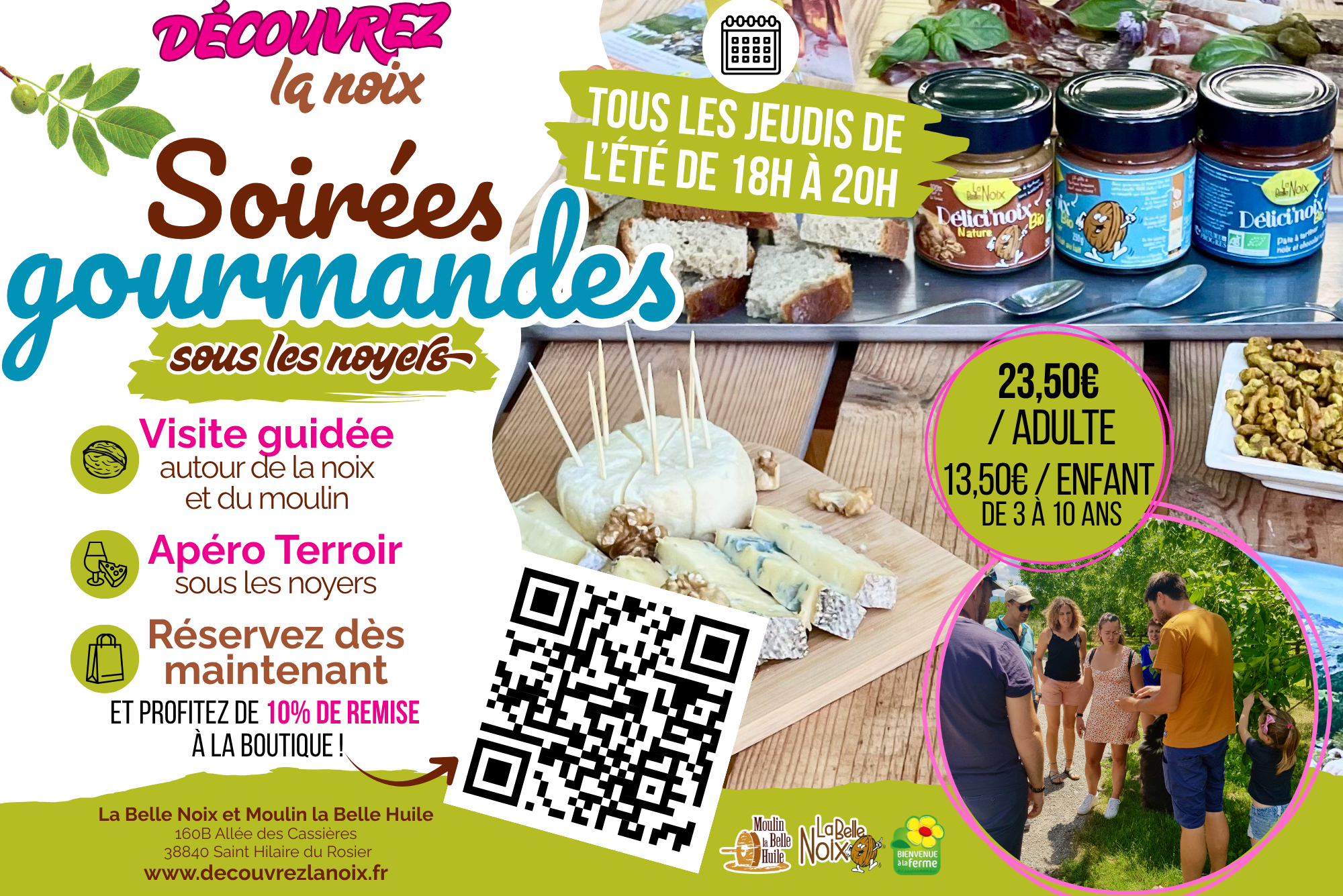 Soirée gourmande sous les noyers_Saint-Hilaire-du-Rosier