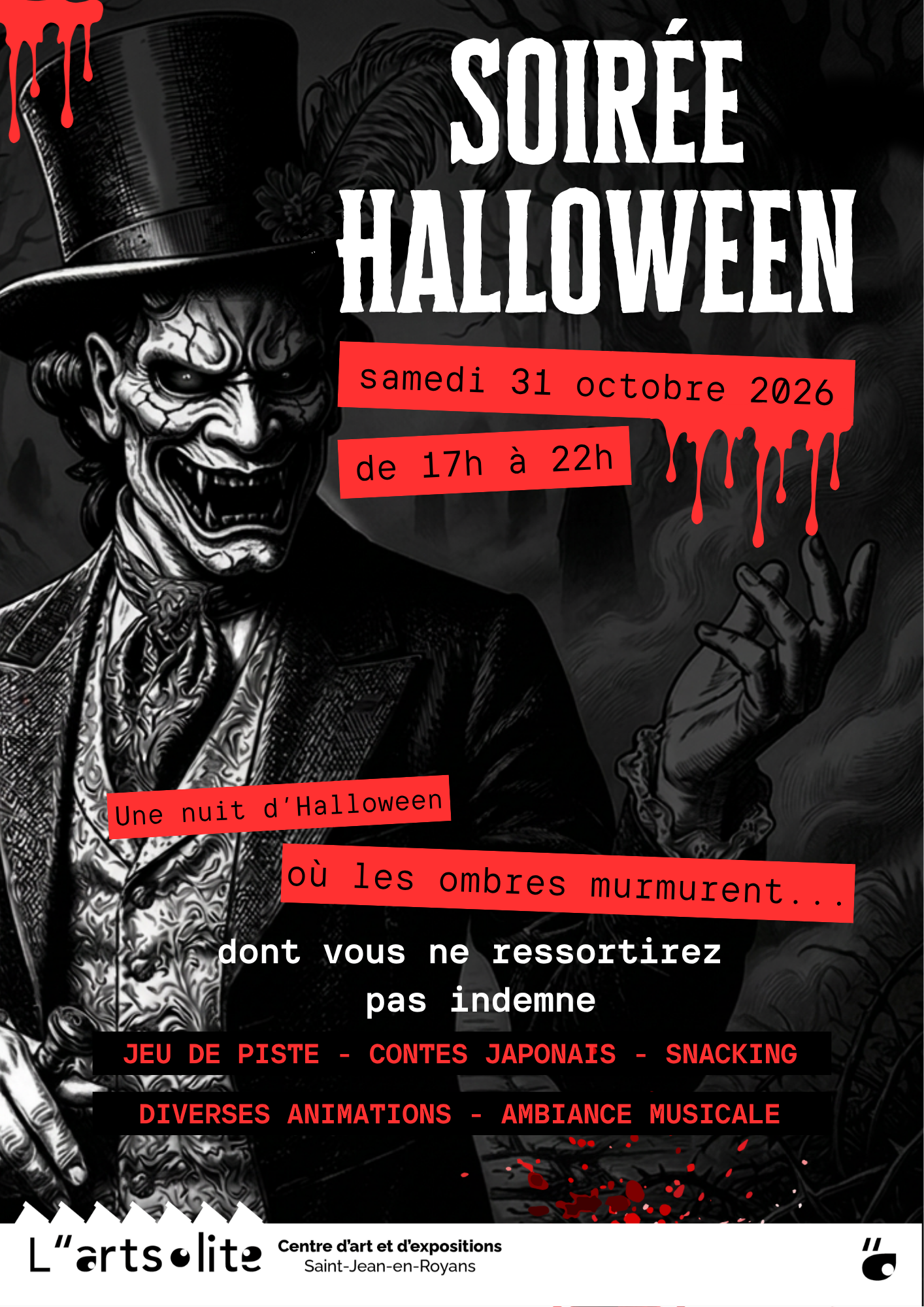Soirée Halloween 2026 ! Contes et Légendes du Japon  à L''artsolite_Saint-Jean-en-Royans