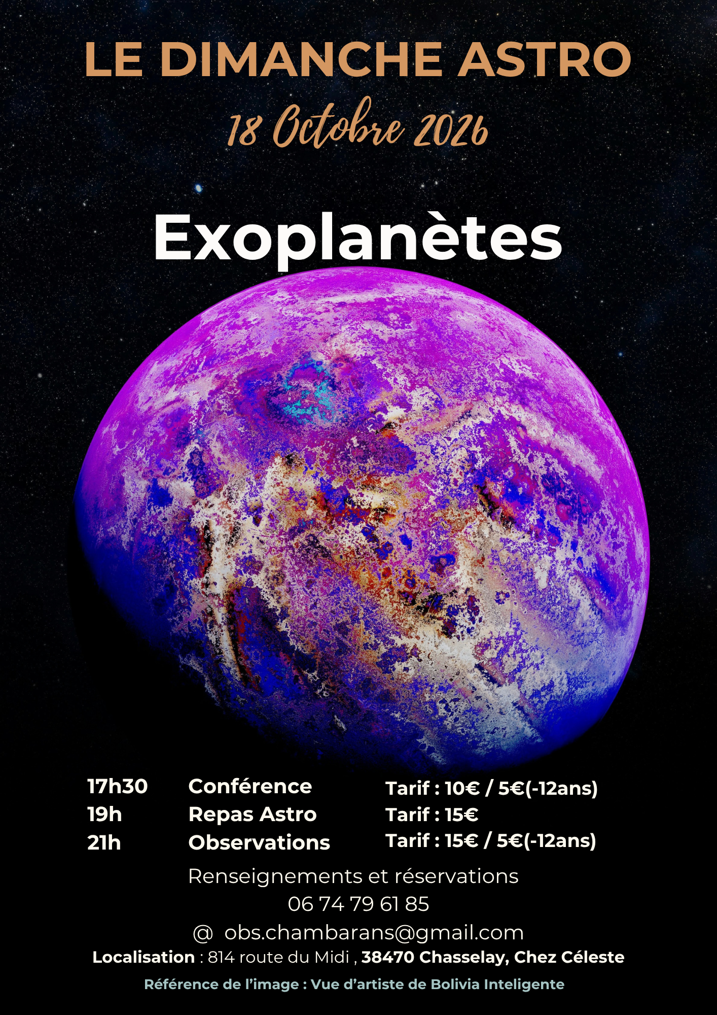 Affiche Dimanche Astro Exoplanètes