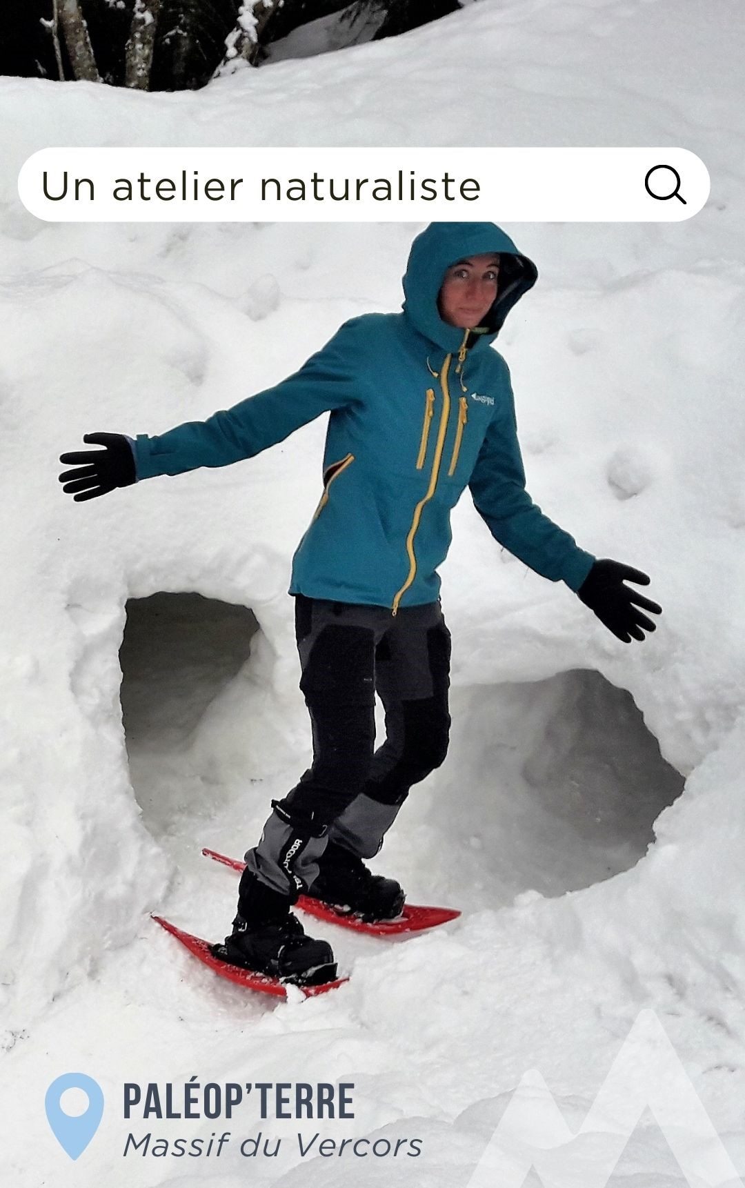 atelier naturaliste dans le vercors en hiver pour construire des igloos dans la neige