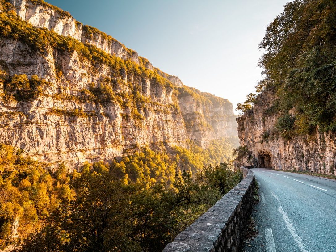 La route des Gorges de la Bourne dans le Vercors
