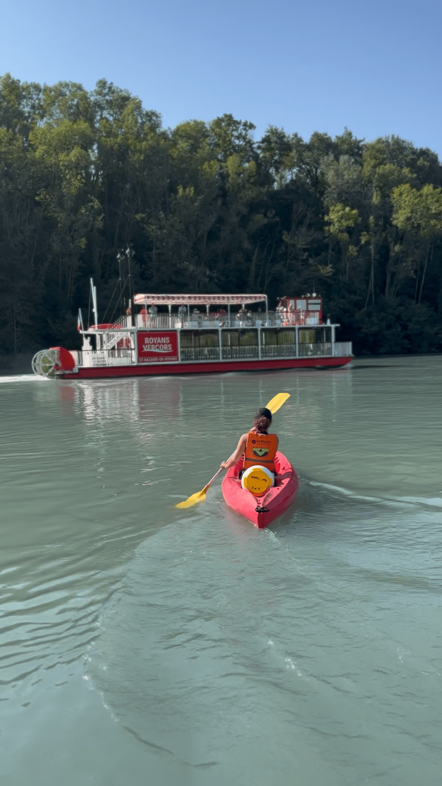 sortie en canoe kayak sur l'isère à la sône avec le club aviron sud grésivaudan