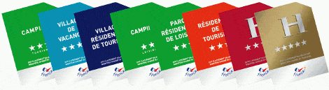 Panneaux de classement par étoiles des hébergements touristiques